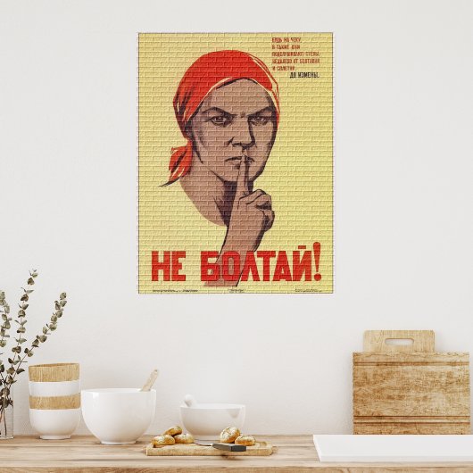 Shhh Poster (Küche)