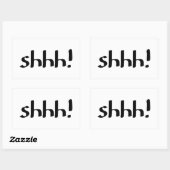 Shhh Rechteckiger Aufkleber (Blatt)