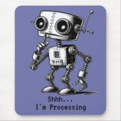 Shhh Robot - Shhh.. Ich arbeite. Mousepad (Vorne)