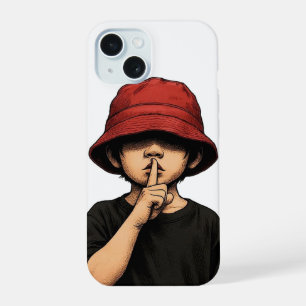 Shhh Ruhe Bitte Iphone-Hülle Minimale Street Art iPhone 15 Hülle