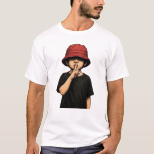 Shhh Ruhe Bitte T-Shirt   Minimale Street Art 