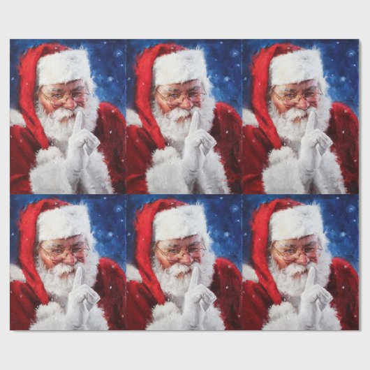 SHHH Santa Geschenkpapier (Flach)