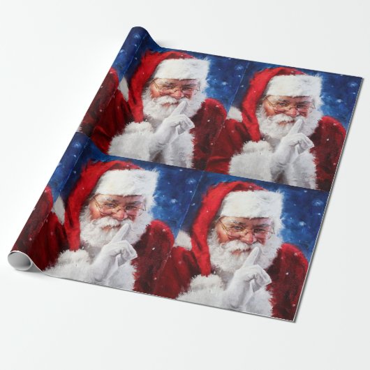 SHHH Santa Geschenkpapier (Ungerollt)
