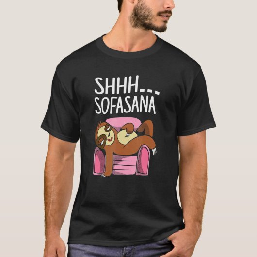 Shhh  Savasana Sloth Yoga T-Shirt (Vorderseite)