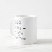Shhh | Sonnenlicher Kaffee und Kunsthandwerk Kaffeetasse (Vorderseite Links)