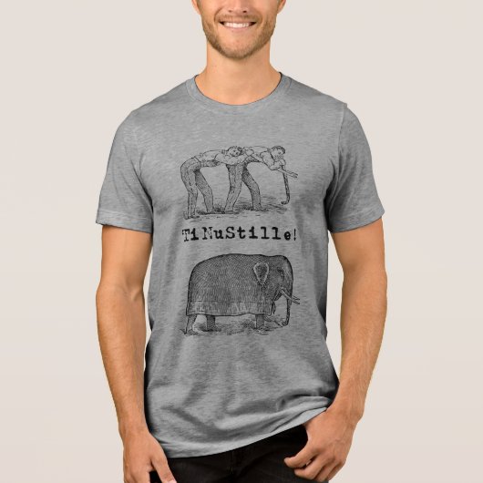 "shhh..." T-Shirt grau Tri-Blend Shirt (Vorderseite)