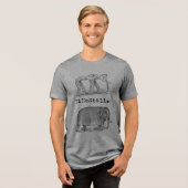 "shhh..." T-Shirt grau Tri-Blend Shirt (Vorderseite voll)