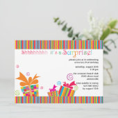 Shhh...Überraschende Party Einladung (Stehend Vorderseite)