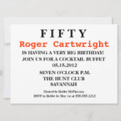 SHHH, Überraschung 50. Geburtstagsparty Einladung (Vorderseite)