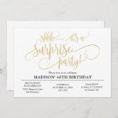 Shhh Überraschung Geburtstagsparty Einladung (Vorne/Hinten)
