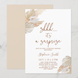 Shhh Überraschung Pampas Grass Dusche Einladung