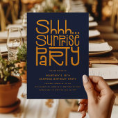 Shhh Überraschung Party Moderne Geburtstag Einladung