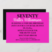 Shhh Überraschung Seventieth Birthday Party Einlad Einladung (Vorne/Hinten)