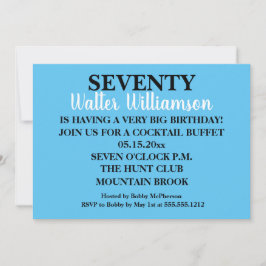 Shhh Überraschung Seventieth Birthday Party Einladung