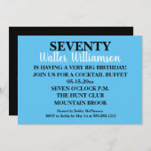 Shhh Überraschung Seventieth Birthday Party Einladung (Vorne/Hinten)