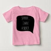 shhhh I have a secret, big sister customizable Baby T-shirt (Vorderseite)
