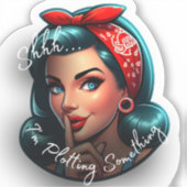 Shhhh... Ich plotte etwas Aufkleber (Vorderseite)