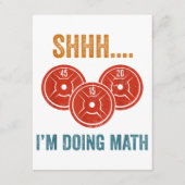 Shhhh ich tue Mathe Weight Lifting Gymer Gym Dea Begleitkarte (Vorderseite)