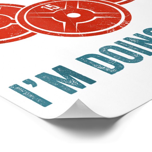 Shhhh ich tue Mathe Weight Lifting Gymer Gym Dea Poster (Ecke)