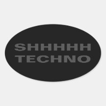 SHHHH TECHNO-Aufkleber