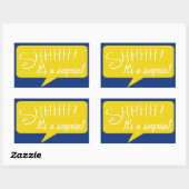 Shhhh Überraschungs-Party - Aufkleber - Blau und G (Blatt)