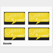 Shhhh Überraschungs-Party - Aufkleber - Schwarz un (Blatt)