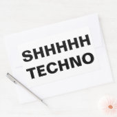 SHHHHH TECHNO Aufkleber (Umschlag)