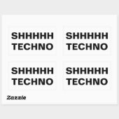 SHHHHH TECHNO-clear back Custom-Cut Vinyl Sticker (Blatt)