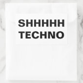 SHHHHH TECHNO-clear back Custom-Cut Vinyl Sticker (Tasche)