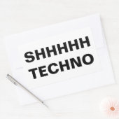 SHHHHH TECHNO-clear back Custom-Cut Vinyl Sticker (Umschlag)