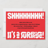 Shhhhh! Überraschung! Party Einladung (Vorderseite)