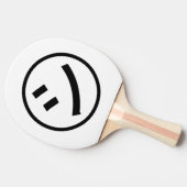 ㋛ Shi Kana Katakana lächelnd Emoji / Emoticon Tischtennis Schläger (Seitenansicht)