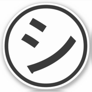 ㋛ Shi Kana Katakana Smiling Emoji / Emoticon Aufkleber