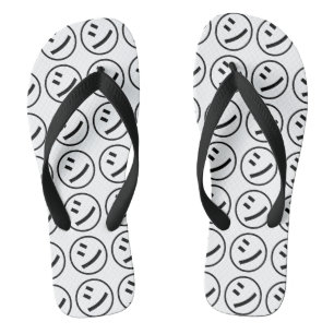 ㋛ Shi Kana Katakana Smiling Emoji / Emoticon Badesandalen