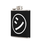 ㋛ Shi Kana Katakana Smiling Emoji / Emoticon Flachmann (Links)