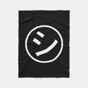 ㋛ Shi Kana Katakana Smiling Emoji / Emoticon Fleecedecke