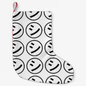 ㋛ Shi Kana Katakana Smiling Emoji / Emoticon Kleiner Weihnachtsstrumpf (Vorderseite)