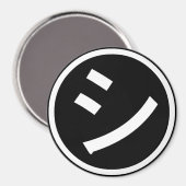 ㋛ Shi Kana Katakana Smiling Emoji / Emoticon Magnet (Vorderseite/Rückseite)