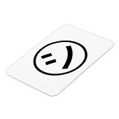 ㋛ Shi Kana Katakana Smiling Emoji / Emoticon Magnet (Linke Seite)