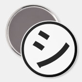 ㋛ Shi Kana Katakana Smiling Emoji / Emoticon Magnet (Vorderseite/Rückseite)