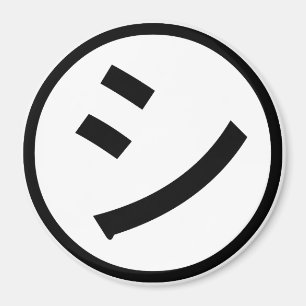 ㋛ Shi Kana Katakana Smiling Emoji / Emoticon Magnet