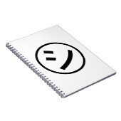 ㋛ Shi Kana Katakana Smiling Emoji / Emoticon Notizblock (Rechte Seite)