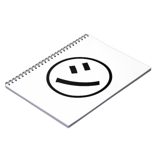 ㋛ Shi Kana Katakana Smiling Emoji / Emoticon Notizblock (Linke Seite)