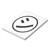 ㋛ Shi Kana Katakana Smiling Emoji / Emoticon Notizblock (Rotiert)
