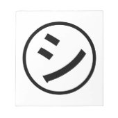 ㋛ Shi Kana Katakana Smiling Emoji / Emoticon Notizblock (Vorderseite)