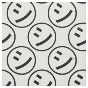㋛ Shi Kana Katakana Smiling Emoji / Emoticon Stoff