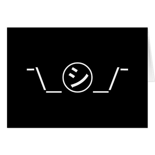 Shi Kana Shrug Emoticon Ø\_ ㋛_/ Japanisch Kaomoji (Vorderseite (Horizontal))