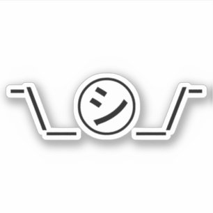 Shi Kana Shrug Emoticon Ø\_ ㋛_/ Japanisch Kaomoji Aufkleber