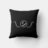 Shi Kana Shrug Emoticon Ø\_ ㋛_/ Japanisch Kaomoji Kissen (Rückseite)