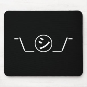 Shi Kana Shrug Emoticon Ø\_ ㋛_/ Japanisch Kaomoji Mousepad